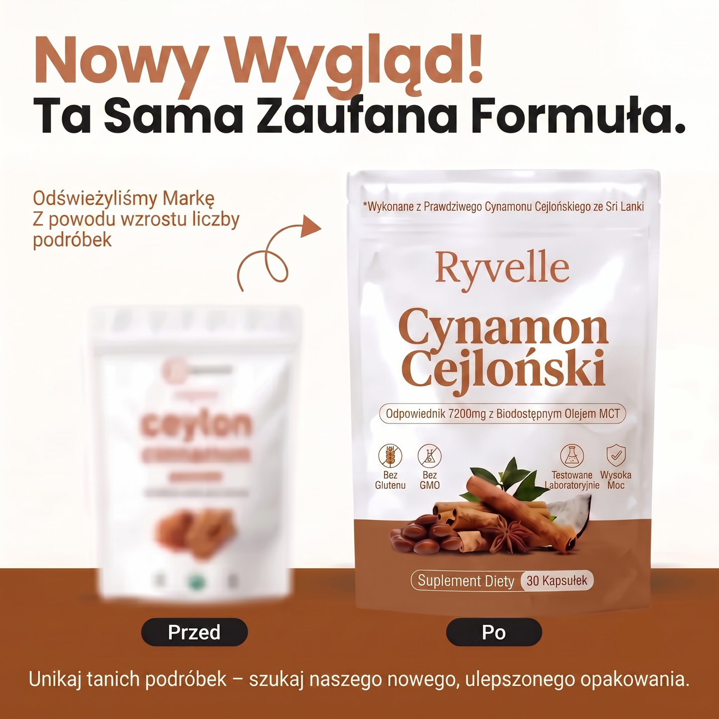 Cynamon Cejloński – Odpowiednik 7200mg z Olejem MCT
