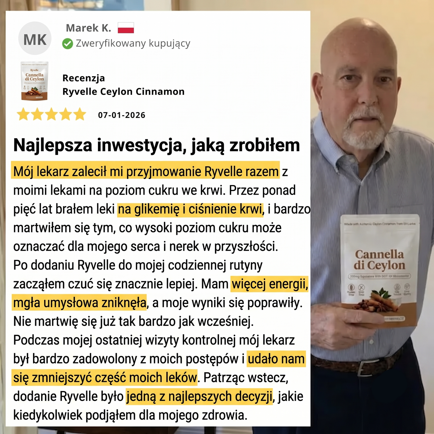 Cynamon Cejloński – Odpowiednik 7200mg z Olejem MCT